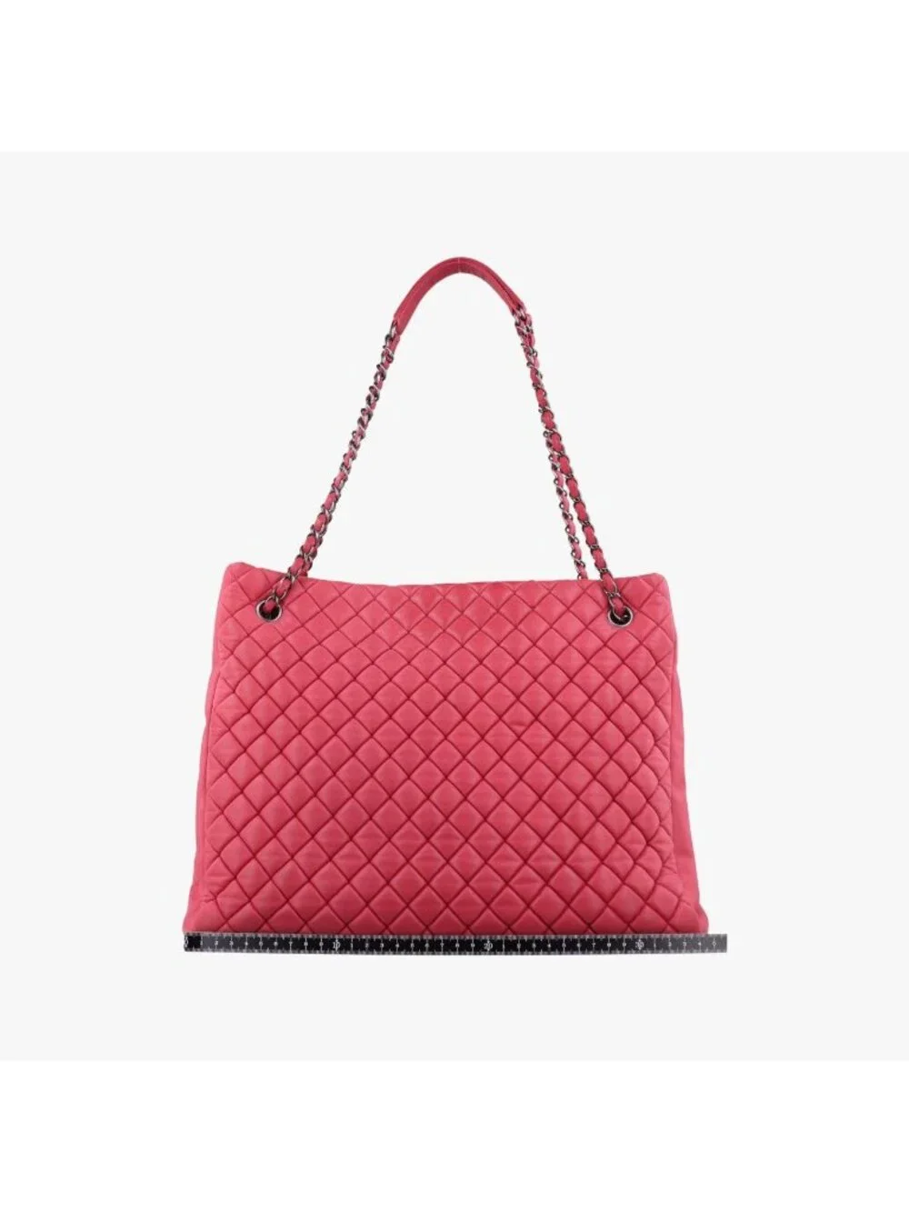 Chanel Quilted CC Logo Mademoiselle Red Leather Handbag